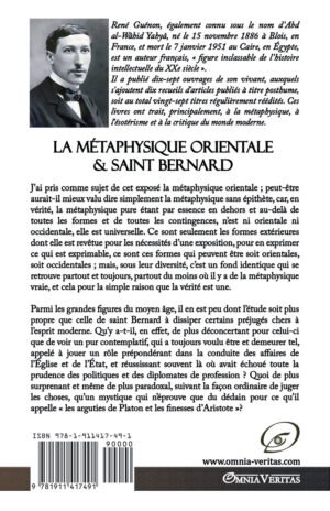 La Métaphysique Orientale